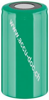 Sub-C, 2500 mAh, Flat-Top, Flat-Top PVC - Nickel-Metallhydrid Akku (NiMH), 1,2 V, PVC, Flat-Top 