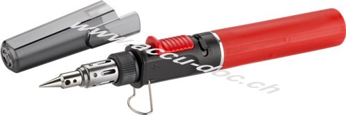 Professioneller Gaslötkolben, Schwarz-Rot - ermöglicht Lötarbeiten unabhängig von festen Stromquellen 