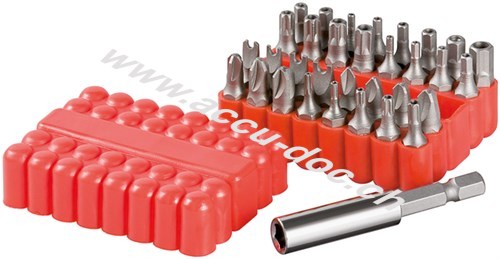 Bitsatz, 33-teilig - Bitset für Akkuschrauber und Steckschlüssel 