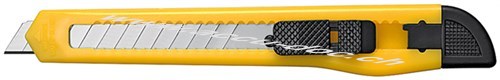 Mehrzweckmesser, Gelb - mit 9 mm Abbrechklingen, 130 mm x 10 mm 