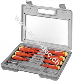 Elektro-Schraubendreher-Set, 8-teilig - gut sortierter Schraubenzieher-Satz mit Phasenprüfer 