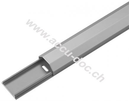 Halbrunder Aluminium-Kabelkanal, Silber - Montagematerial im Lieferumfang der Kabelführung enthalten 