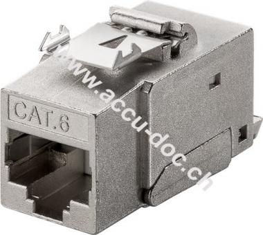 Keystone Modul RJ45 CAT 6, STP - 17,0 mm breit, Krokodil-Typ, Schneidklemme für werkzeugfreie LSA-Montage, Snap-In-System 