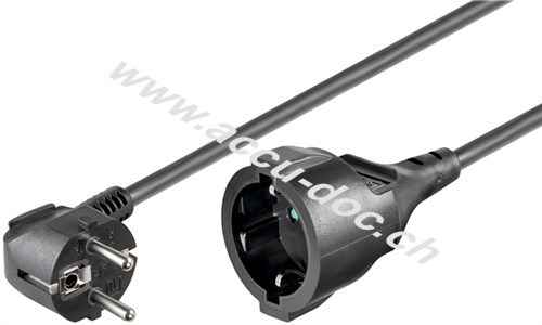 Verlängerungskabel Schutzkontakt, 10 m, Schwarz, 10 m - Schutzkontaktstecker (Typ F, CEE 7/7) > Schutzkontaktbuchse (Typ F, CEE 7/3) 