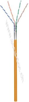 CAT 5e Netzwerkkabel, F/UTP, 100 m, orange, Orange - Kupferkaschierter Aluminiumleiter (CCA), AWG 26/7 (stranded), PVC-Kabelmantel 