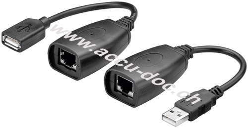 USB-Verlängerungsadapter bis 40 m über CAT-Kabel - > 