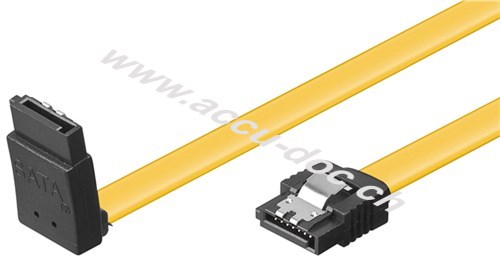 PC Datenkabel, 6 Gbits, 90° Clip, 0.7 m - SATA L-Typ Stecker > SATA L-Typ Stecker 90° 