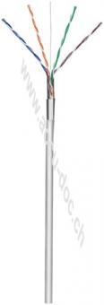 CAT 5e Netzwerkkabel, F/UTP, grau, 305 m - Kupferkaschierter Aluminiumleiter (CCA), AWG 24/1 (solid), PVC-Kabelmantel 