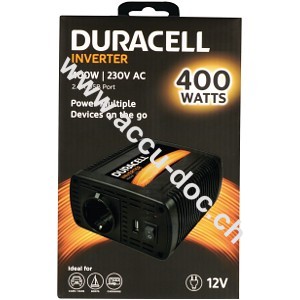 Duracell 400W Single EU Socket Inverter 