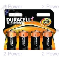 Duracell Plus Power D Size 4 Pack 