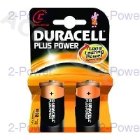 Duracell Plus Power C Size 2 Pack 