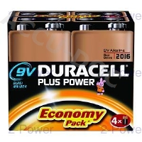 Duracell Plus Power 9v 4 Pack 