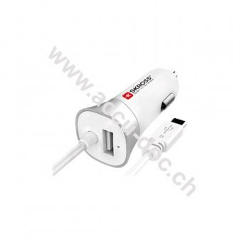 USB Car Charger & Micro USB Kabel - zum einfachen Laden von USB-Geräten am Zigarettenanzünder (12 V) 
