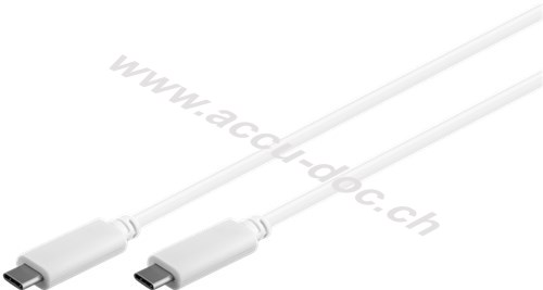 Sync & Charge Super Speed USB-C™ 3.2 Gen 1 USB-C™ Kabel, 1 m, Weiß - USB-C™-Stecker > USB-C™-Stecker 