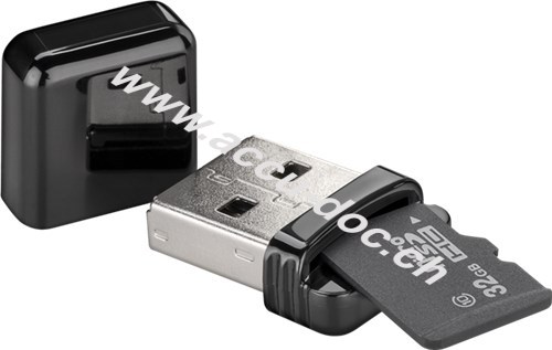 Kartenlesegerät USB 2.0 - zum Lesen von MicroSD-Speicherkarten 