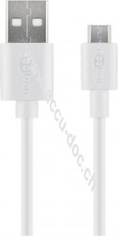 Micro-USB Lade- und Synchronisationskabel, 2 m - für Android-Geräte, 