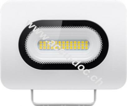 LED-Außenstrahler, 20 W, Slim Design, Weiß, 0.3 m - moderne Lichtlösung für Hauseingänge, Garagen, Carports & Zugangswege 