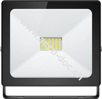 LED-Außenstrahler, 20 W, Slim Classic, Schwarz, 0.15 m - Lichtlösung für Hauseingänge, Garagen, Carports & Zugangswege 