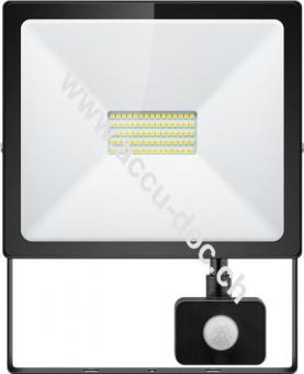 LED-Außenstrahler, 50 W, Slim Classic, mit Bewegungsmelder, Schwarz, 0.3 m - Lichtlösung mit PIR-Sensor für Hauseingänge, Garagen, Carports & Zugangswege 