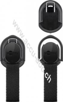 Finger Strap (schwarz/schwarz), Schwarz-Anthrazit - einfaches und komfortables Handling auch bei größeren Smartphones 