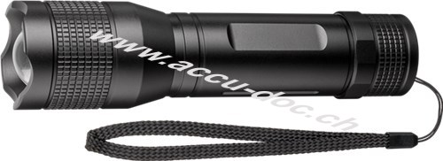 LED-Taschenlampe Super Bright 1500, Schwarz - Ideal für Arbeit, Freizeit, Sport, Camping, Angeln, Jagd und Pannenhilfe 