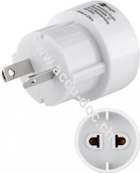 Netzadapter, Weiß - Eurostecker (Typ C, CEE 7/16) > Australien-Stecker (Typ I, AS 3112) 