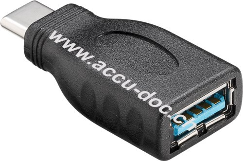USB-C™/USB-A OTG Super-Speed-Adapter für den Anschluss von Ladekabeln  3.0, schwarz - USB-C™-Stecker > USB 3.0-Buchse (Typ A) 