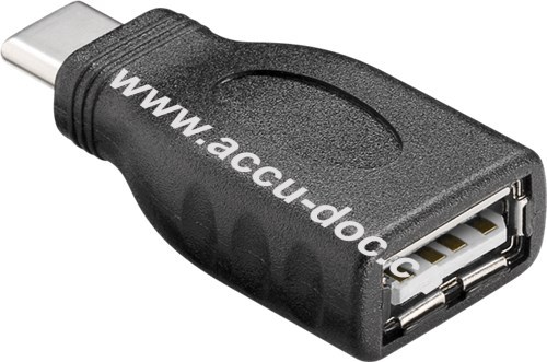 Adapter USB-C™ auf USB A 2.0, schwarz, Schwarz - USB-C™-Stecker > USB 2.0-Buchse (Typ A) 