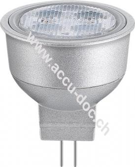 LED-Reflektor, 2 W, Silber - Sockel GU4, warmweiß, nicht dimmbar 