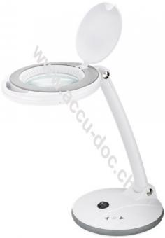 UK-LED-Stand-Lupenleuchte, Weiß - 100 mm Glaslinse, 1,75x Vergrößerung, 3 Dioptrien, 83 Lumen - 417 Lumen 