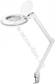 UK - LED Klemm-Lupenleuchte 8,5 W, Weiß - 127 mm Kristall-Glaslinse, 1,75x Vergrößerung, 3 Dioptrien, 83 Lumen - 800 Lumen 