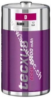 Rechargeable D (Mono)/HR20 Akku - 10000 mAh, 10 Stk. in Box, pink-Silber - Nickel-Metallhydrid Akku (NiMH), 1,2 V 