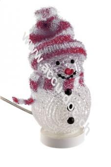 Dekorativer USB Schneemann rot, 1.4 m - für einen weihnachtlichen Touch am Schreibtisch 