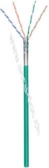 CAT 5e Netzwerkkabel, F/UTP, 100 m, grün, Grün - Kupferkaschierter Aluminiumleiter (CCA), AWG 26/7 (stranded), PVC-Kabelmantel 