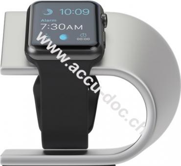 Dock Wave, Silber - eleganter Ständer für die Apple Watch 
