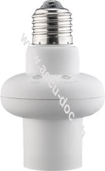 Lampenfassung E27 mit Mikrowellen- & Lichtsensor, Weiß - ideal für Abstellräume, Dachböden, Keller, Garagen, Flure oder Treppen 