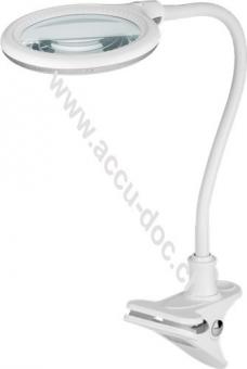 LED-Klemm-Lupenleuchte, 6 W, Weiß, 1.5 m - 100 mm Glaslinse, 1,75-fache Vergrößerung, 3 Dioptrien, 570 lm 