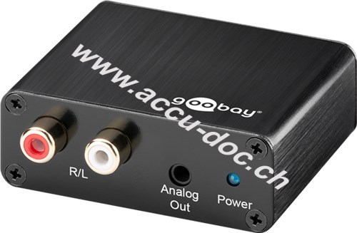 Digital/Analog Audio Wandler, Schwarz - konvertiert digital elektronische Signale in analoge Audiosignale 