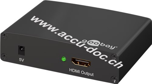 VGA+Cinch/HDMI™ Konverter, Schwarz - wandelt die VGA- und Audiosignale in ein hochauflösendes HDMI™ Signal um 