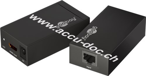 HDMI™/CAT 5/6 Extender, Schwarz - für die Verlängerung von HDMI™ Signalen bis zu 60 m 