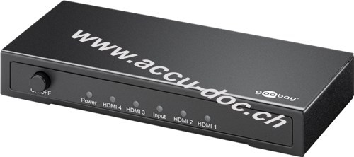 Series 1.4 HDMI™ Splitter, 1 Eingang / 4 Ausgänge (Full HD), Schwarz - verteilt 4 HDMI™ Signale in unterschiedlichsten Auflösungen, sowie Multi-Channel Audio im Mix auf b 