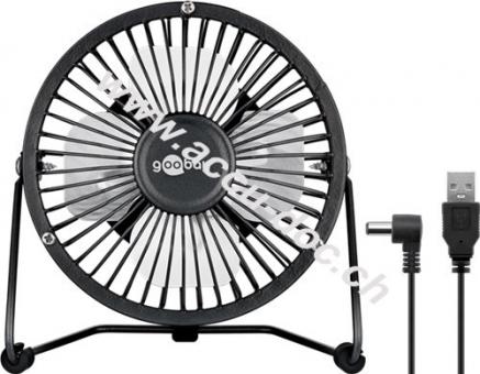 4 Zoll USB-Ventilator für den Schreibtisch, Schwarz - Ø 13 cm 
