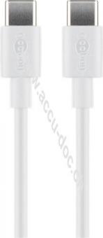 USB-C™ Lade- und Synchronisationskabel, 0.5 m, Weiß - für Geräte mit USB-C™-Anschluss, weiß 