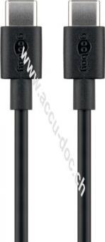 USB-C™ Lade- und Synchronisationskabel, 0.5 m, Schwarz - für Geräte mit USB-C™-Anschluss, schwarz 