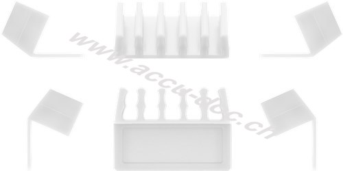 Kabelmanagement 5-Slots, weiß, Weiß - 2er-Set zum Ordnen und Fixieren, ablösbar 
