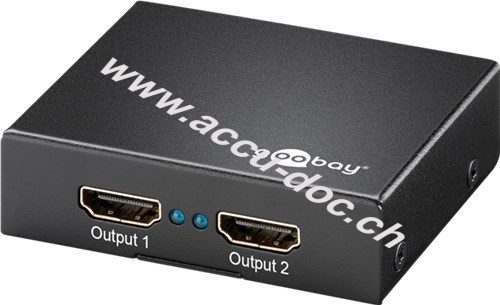 UK - HDMI™ Splitter Ultra HD 4K/2K, 1 Eingang / 2 Ausgänge, 2 x out, Schwarz - verteilt ein HDMI™ Signal auf bis zu 2 Bildschirme 