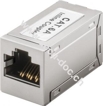 RJ45 Modularkupplung/Verbinder, CAT 6A - 2x RJ45-Buchse (8P8C) 