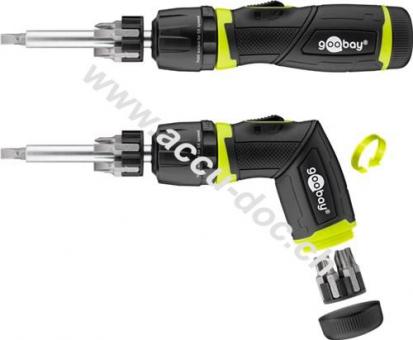 13-teiliges Ratschenschrauber-Set - einfache Umwandlung vom Stab- zum Pistolenschrauber 