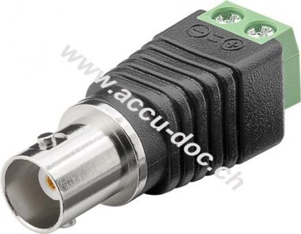 Terminal Block 2-pin > BNC-Buchse - mit Schraubbefestigung 