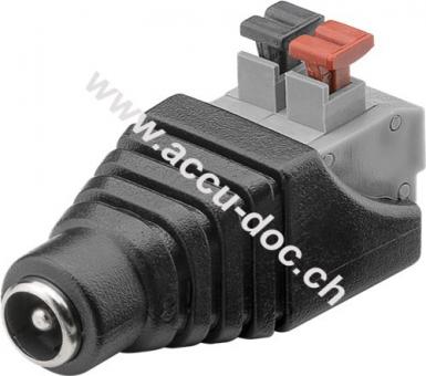 Terminal Block 2-pin > DC-Buchse (5.50 x 2.10 mm) - Push-down-Klemmbefestigung 
